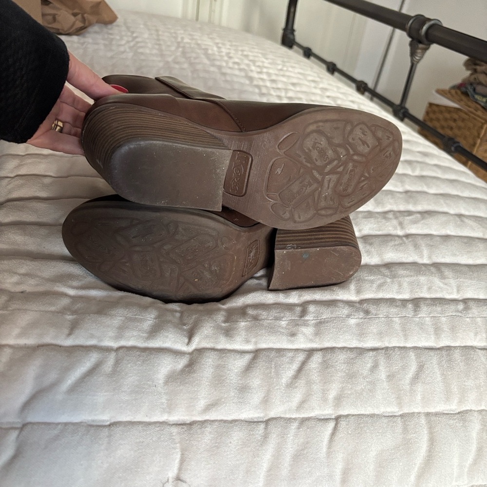 Korks Dark Brown Ankle Booties - Picture 5 of 6